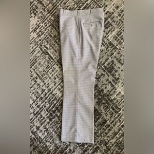 Two Pair Men’s Dress Pants Houndstooths Creme Blue Gray Black Rust Colors 1970